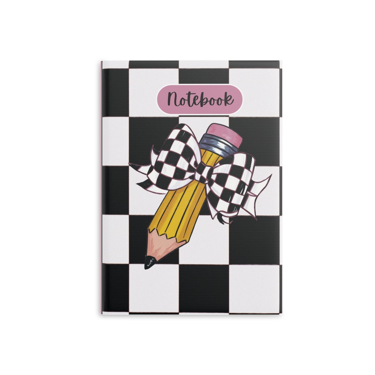 Black Checkered Charm A Hardcover Notebook (PY)