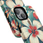 Tough Floral Phone Case, Tropical Hibiscus Design, Gift for Her, Summer Accessory, Customizable Phone Cover
