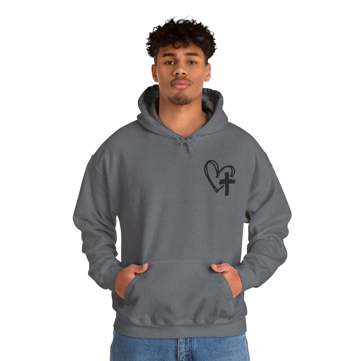 Faith and Floral Cross Unisex Gildan Hoodie Sweatshirt