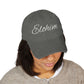 'ELOHIM, GENESIS 1:1'  Distressed Dad Hat with Embroidered, Casual Cap for Fathers, Gifts for Dads, Religious Hat, Vintage Style