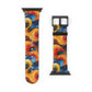 Cosmic Swirl Vibrant Art Watch Band - Colorful Abstract Design for Apple Watch.