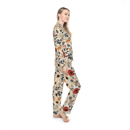 Boho Chic Women's Satin Pajamas (AOP)