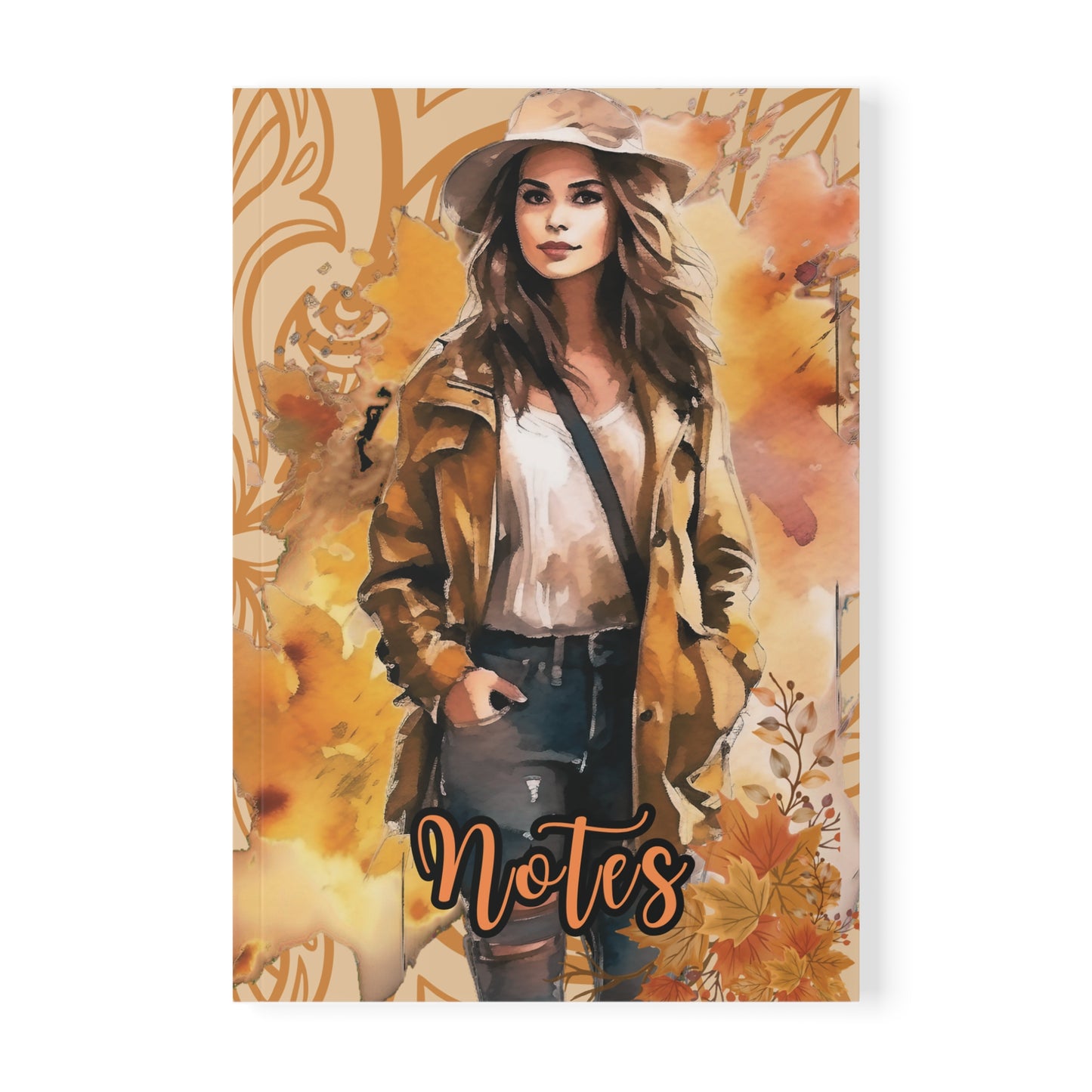 Stylish A5 Notebook: Autumn Vibes, Journaling, Stationery, Gift for Her, Fall Decor, Note-taking, Live with Purpose