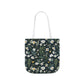 Daisy Delight Floral Canvas Tote Bag with 5-Color Straps | Eco-Friendly Shopping Bag