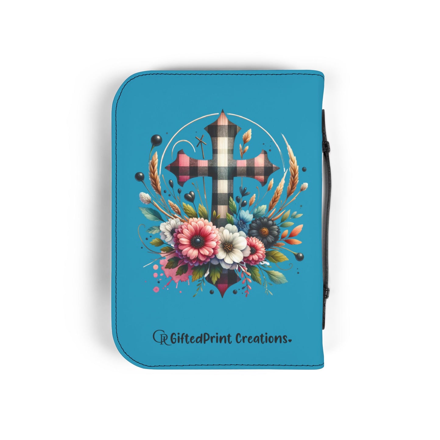 Personalized Floral Cross Bible Cover - Trust in the Lord Design| Baptism | Christening | Anniversary | Birthday Gifts.