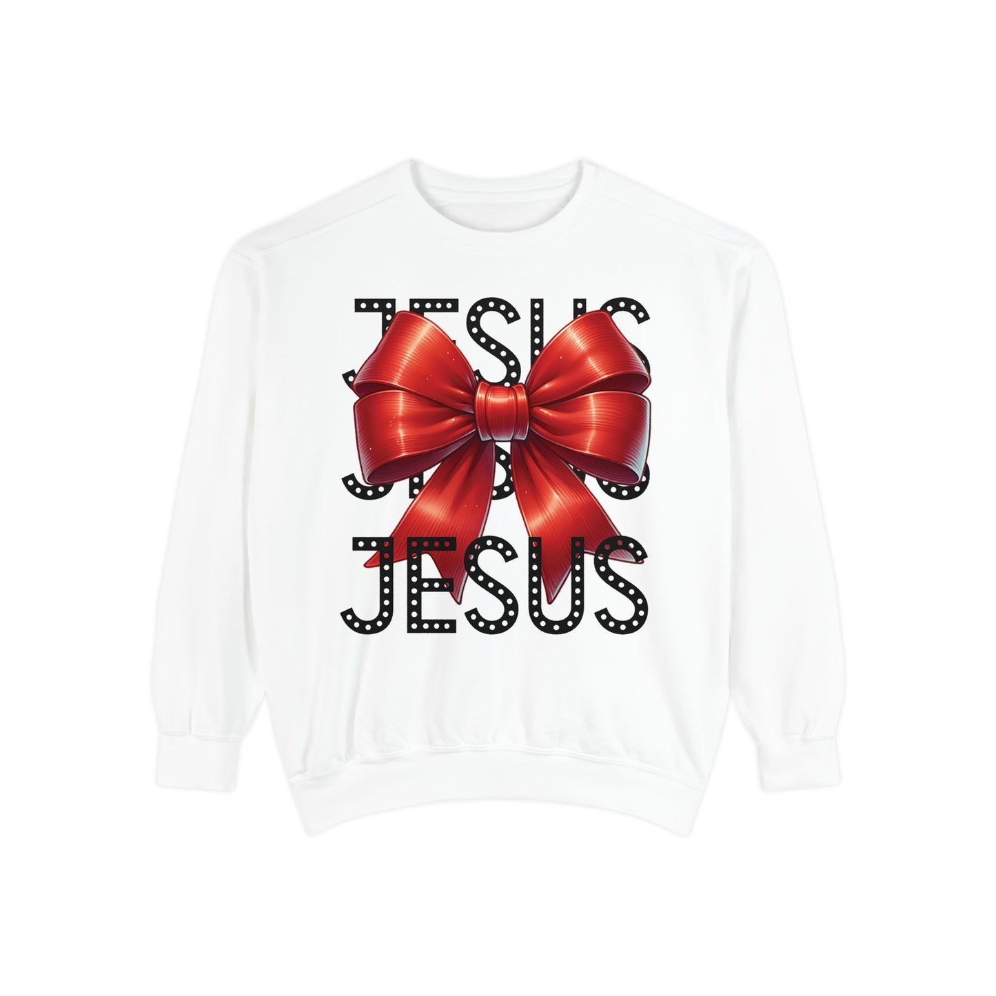 JESUS Charm Unisex Garment-Dyed Sweatshirt