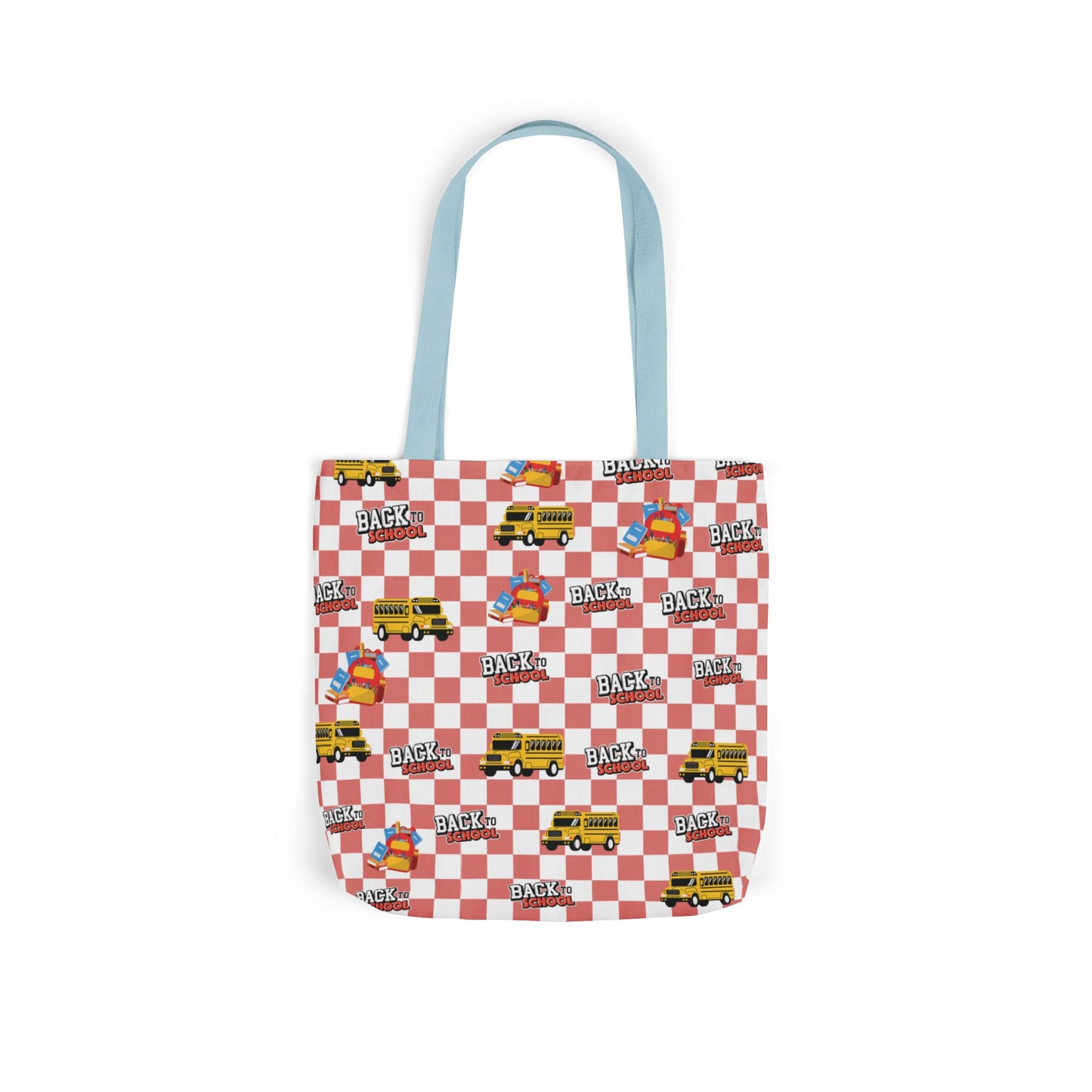 Personalized Red Schoolyard Chic Composition Book Inspired Canvas Tote Bag with Colorful Straps, Cute School Bag, Eco-Friendly Tote, Back to School Shopping Bag, Teacher Gift Idea