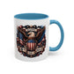 4th of July Eagle Coffee Mug — Patriotic American Flag Accent Mug (11/15oz)