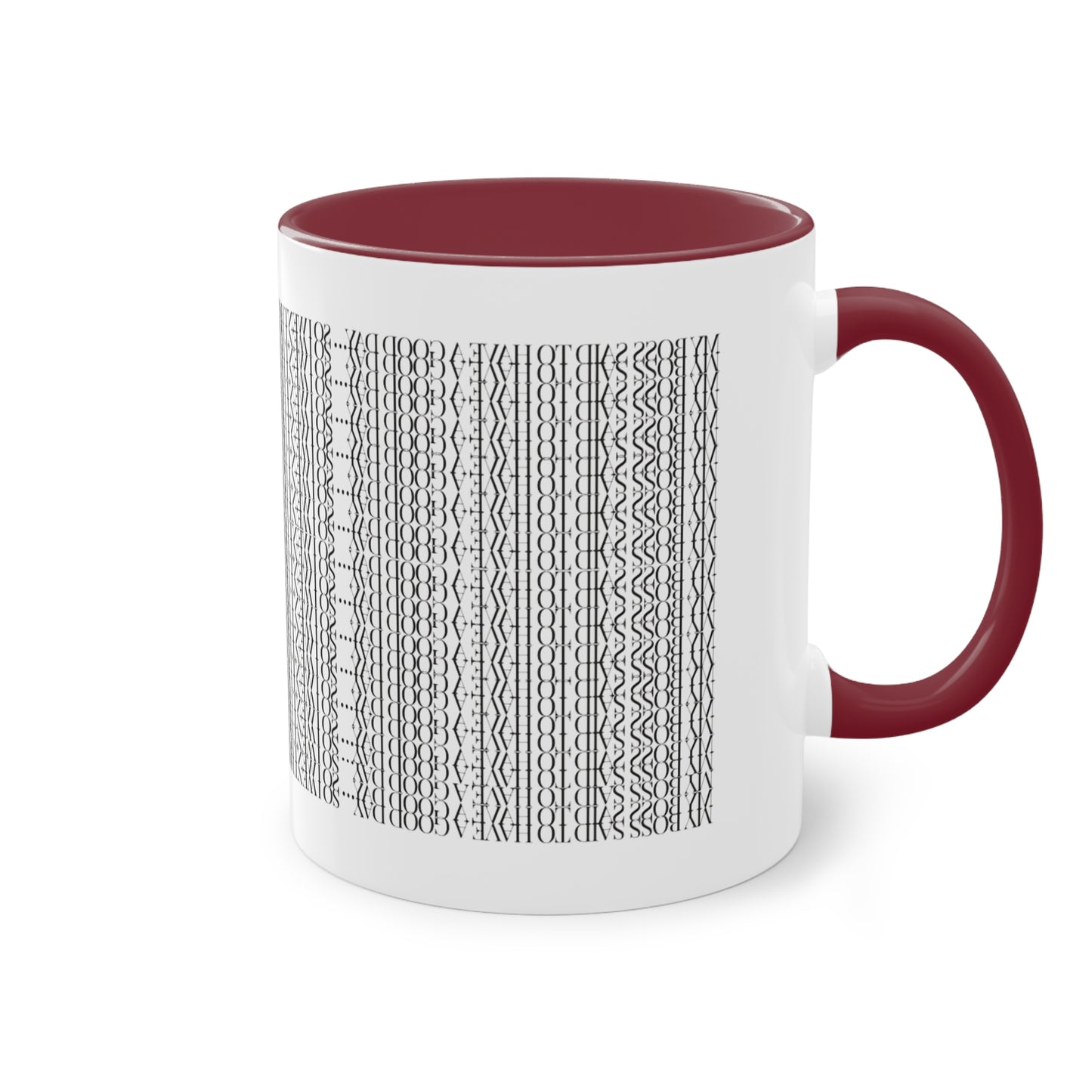 Two Tone Funny Hidden Message Mug - “My Boss said to have a good day… so I went home.”- Viral Optical Illusion Mug - Secret Sarcastic Work Message - Dishwasher Safe, Unique Gifts for Coffee Lovers, Home & Office Decor, Holiday Present.