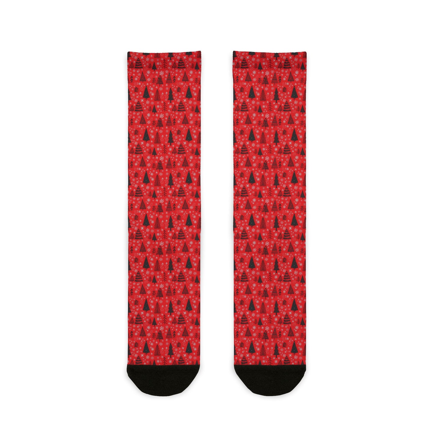 Winter Wonderland Red Sublimation Crew Socks