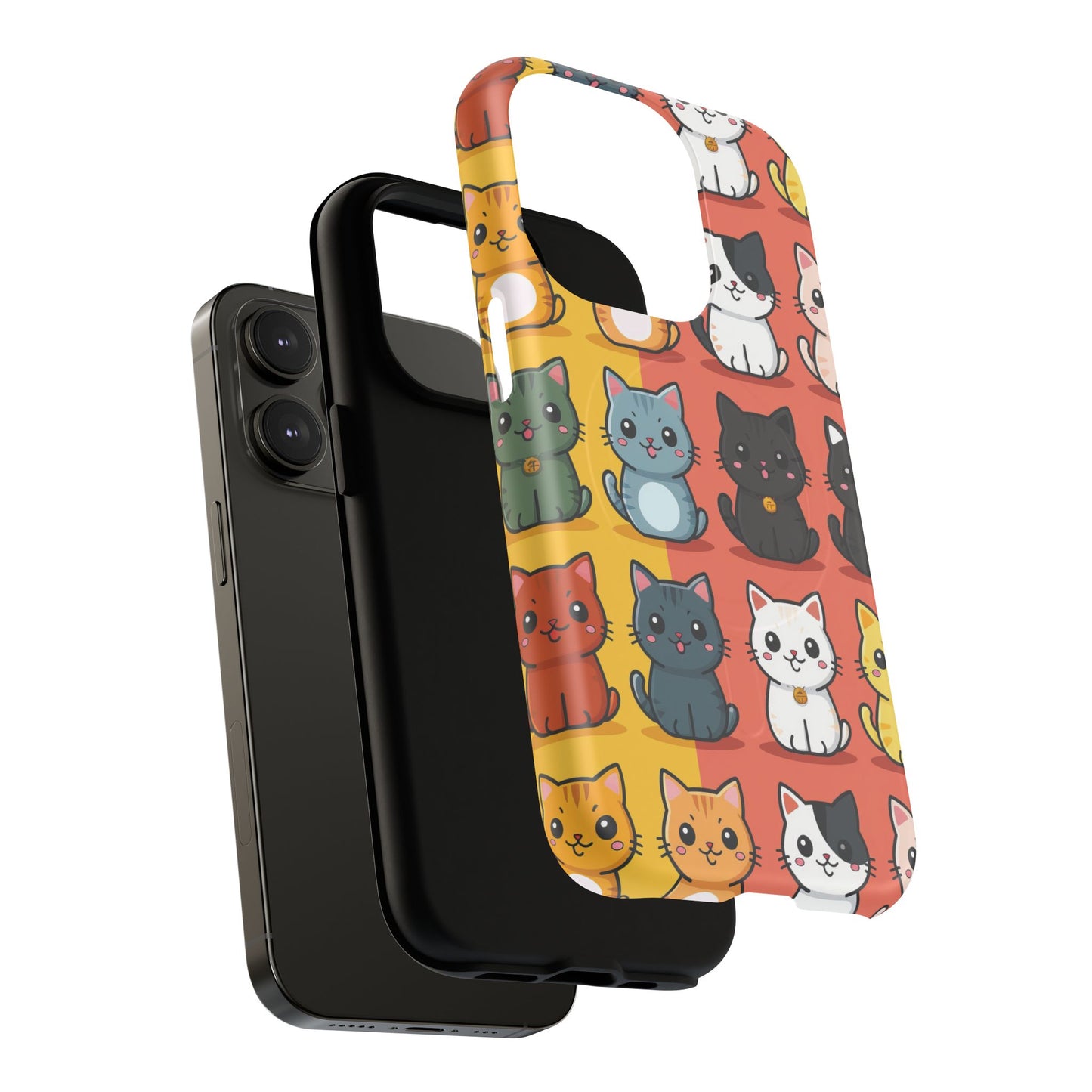 Cute Cat Magnetic Phone Cases for Pet Lovers, Durable Cases, Animal Design, Fun Gift, Unique Accessories