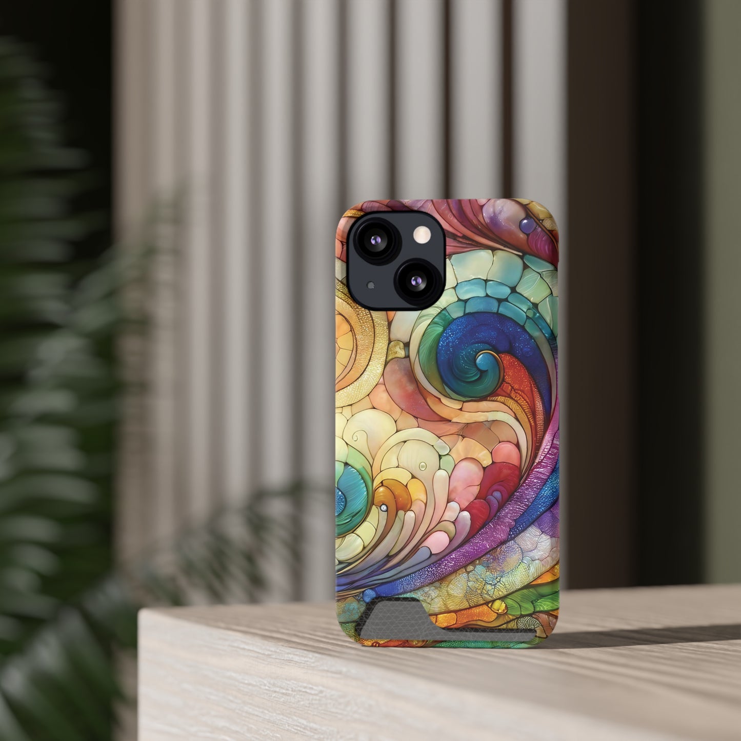 Spiral Spectrum iPhone and Samsung Case Card Holder