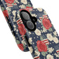 Liberty in Bloom Tough iPhone Magnetic Case, Floral Design, Gift for Moms, Gift for Dads,  iPhone Accessories, Patriotic iPhone Accessory.