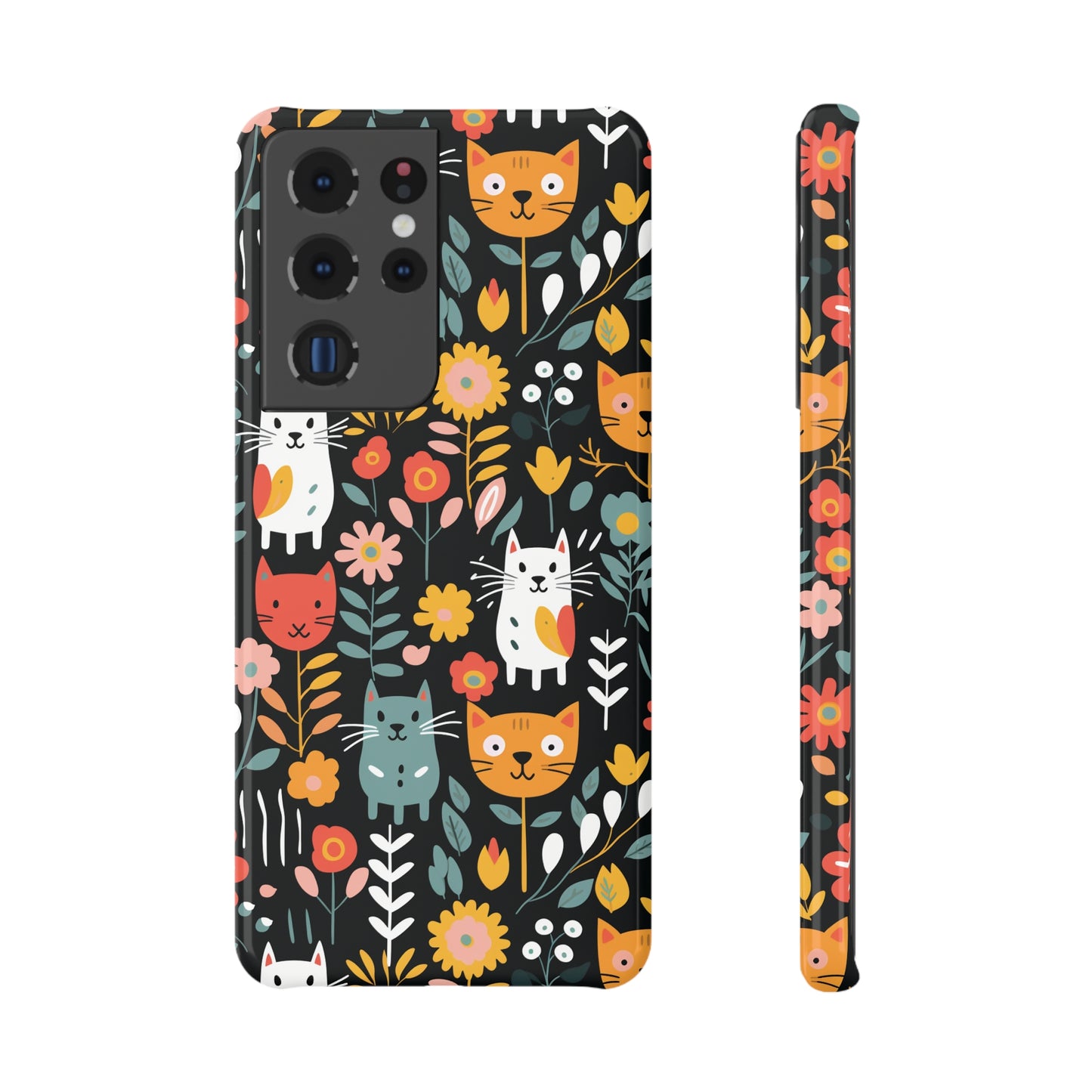 Whimsical Feline Garden Slim Snap Case