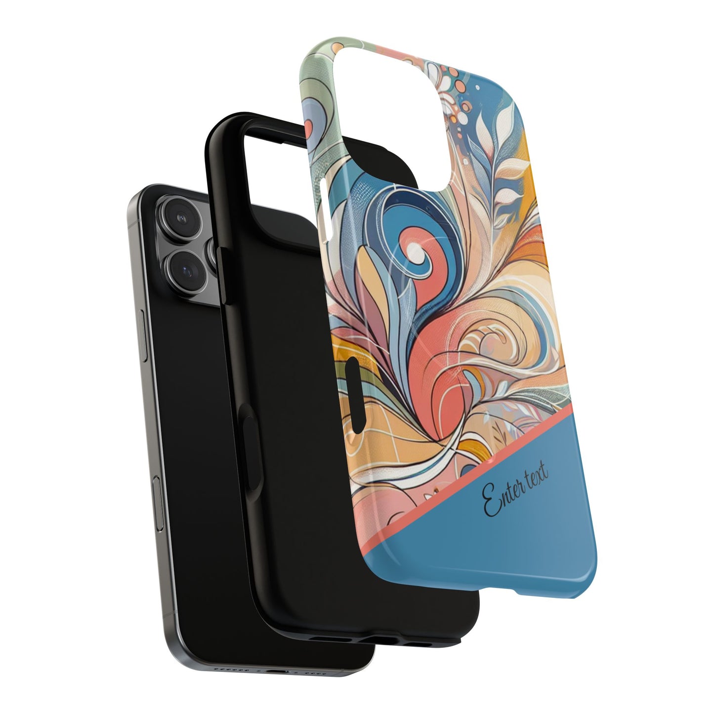 Personalized Sunset Garden Whirl Tough iPhone Magnetic Case for iPhone, Artistic Phone Cover, Durable Protection, Gifts for Her, Unique Style