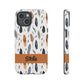 Personalized Whispering Feathers Samsung, Google Pixel and iPhone Case, Custom Name Case.