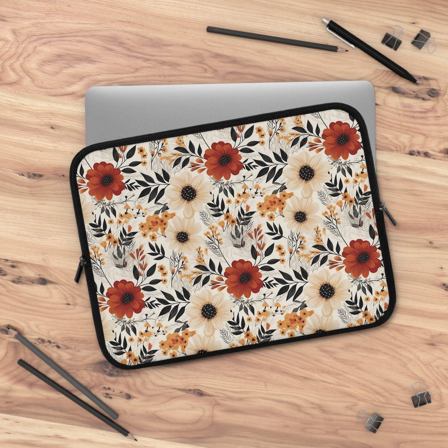 Boho Chic Floral Laptop Sleeve