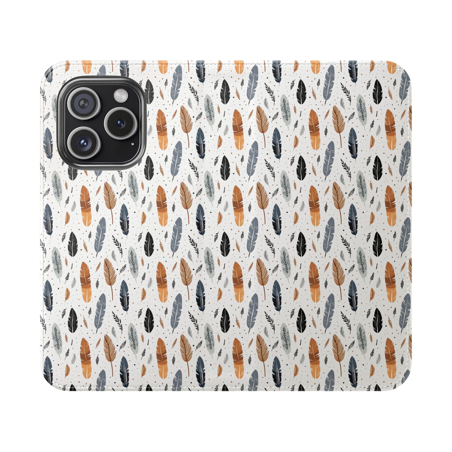 Whispering Feathers iPhone and Samsung Flip Cases