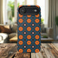 Saffron Tile Bloom Vibrant Floral Tough Magnetic iPhone Case, Durable iPhone Cover, Gift for Her, Floral Design, Unique iPhone Protection.