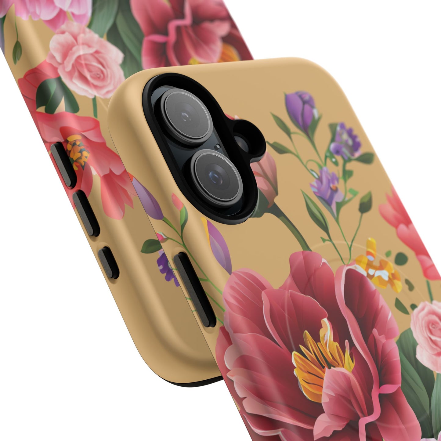 Sunset Botanica Tough iPhone Magnetic Case, Gifts for Her, MagSafe® iPhone® Tough Case, iPhone 13, 14, iPhone 15, iPhone 16, 17, Pro, Pro Max, Plus.