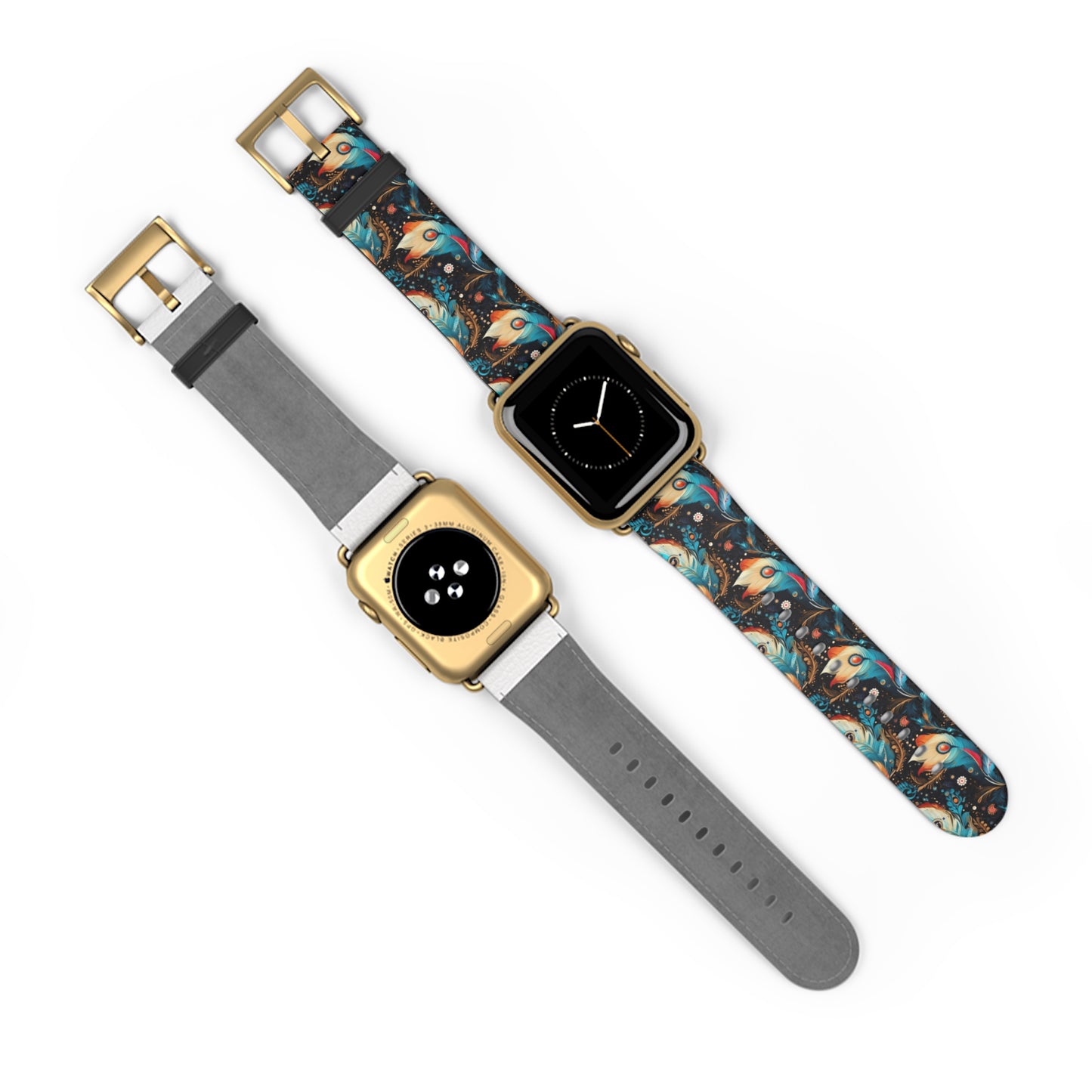 Ethereal Feathers Colorful Design Watch Band - Perfect Gift for Art Lovers,