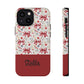 Personalized Rosette Coquette Floral Bow iPhone and Samsung Impact-Resistant Case — Custom Name Case