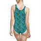 Turquoise Tropical Bliss Women's Classic One-Piece Swimsuit (AOP)