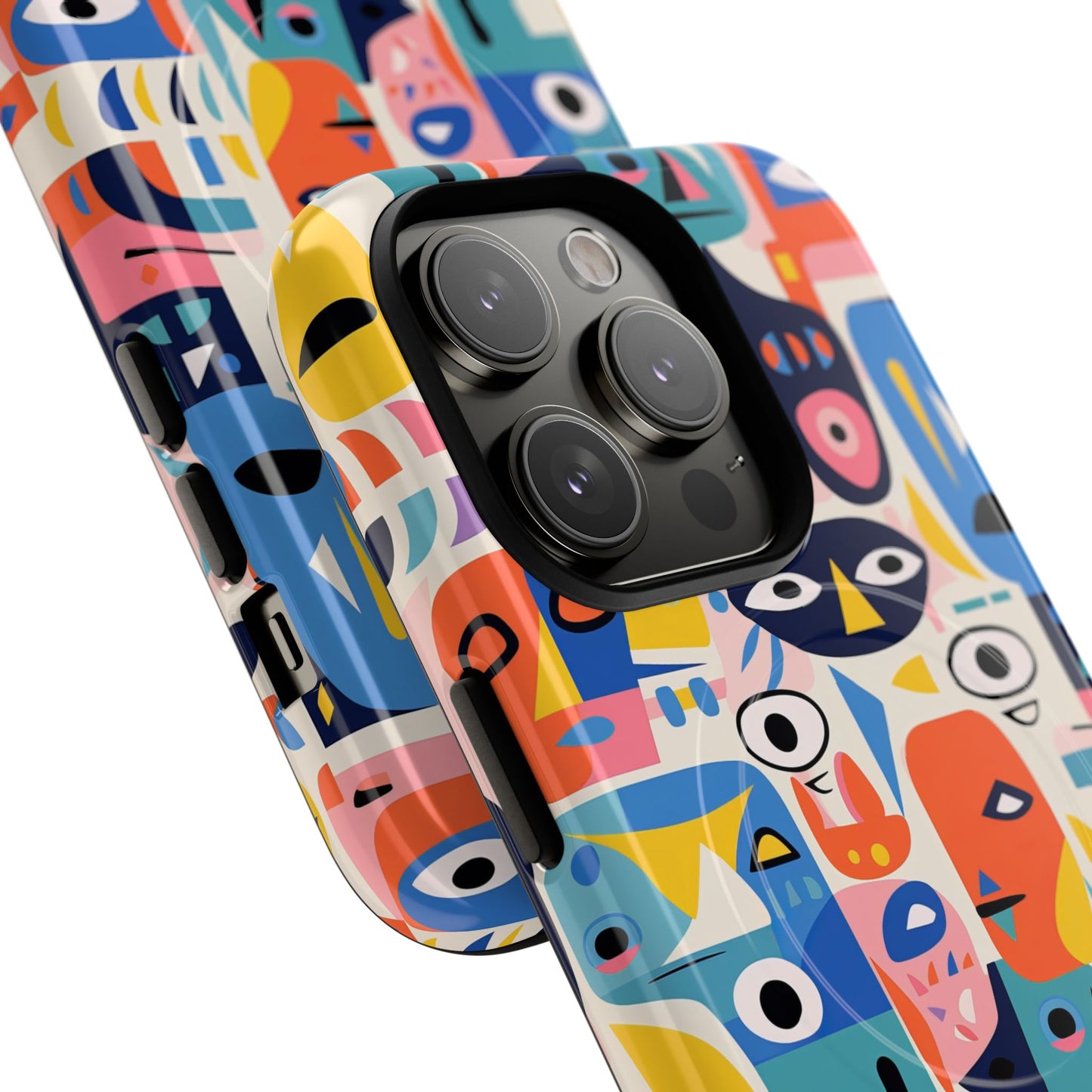 Personalized Vibrant Phone Case,  Magnetic iPhone Cover, Colorful Abstract Protection, Trendy Gift, Unique Tech Accessory, Art Phone Case
