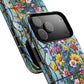 Floral Stained Glass Tough Magnetic Case, Durable Phone Cover, Gift for Nature Lovers, Unique Floral Design, Phone Accessories for All Occasions.
