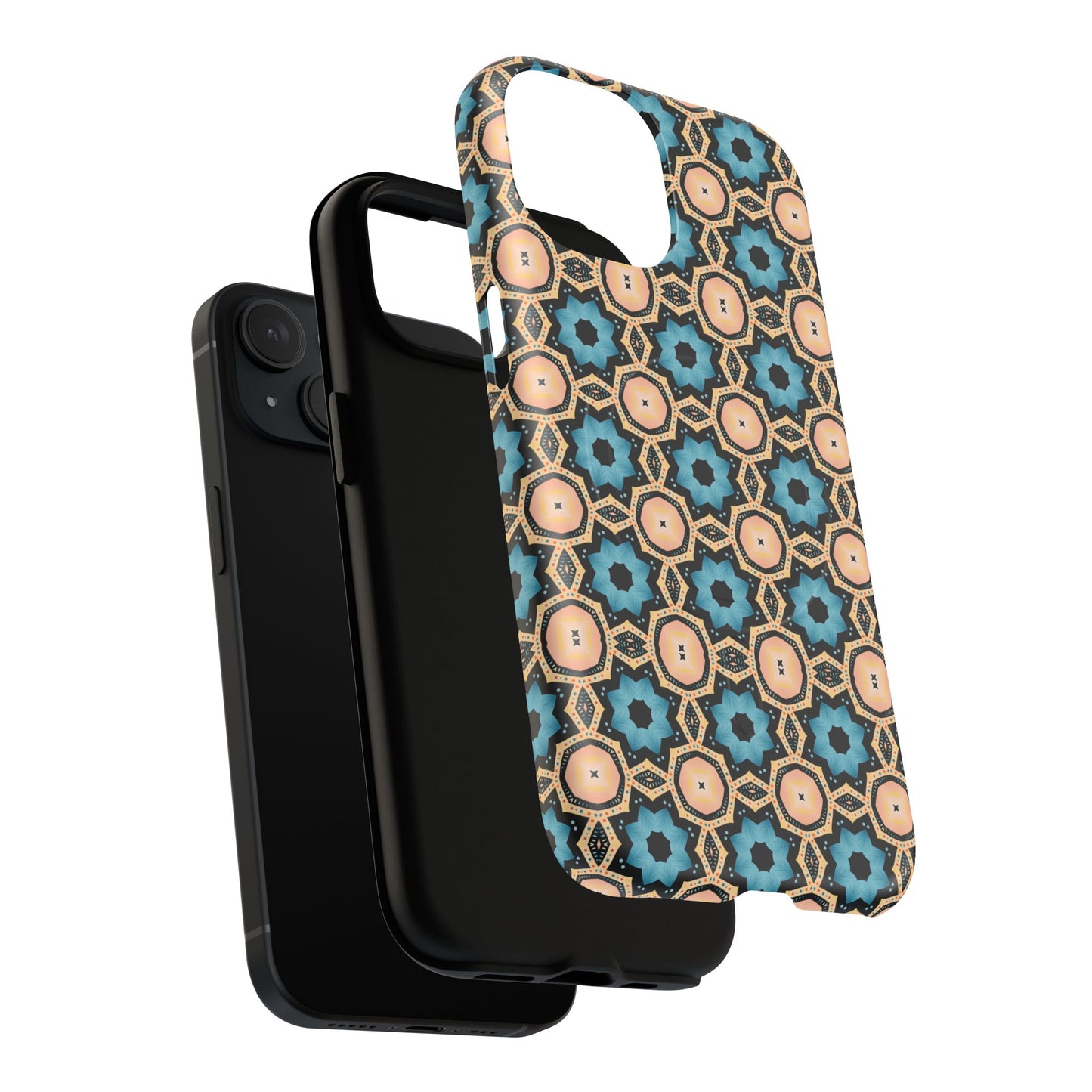 Sahara Star Mosaic Colorful Geometric iPhone Cases, Tough Magnetic iPhone Cases, Vibrant Design iPhone Cover, Durable iPhone Protection, Stylish Tech Accessories.