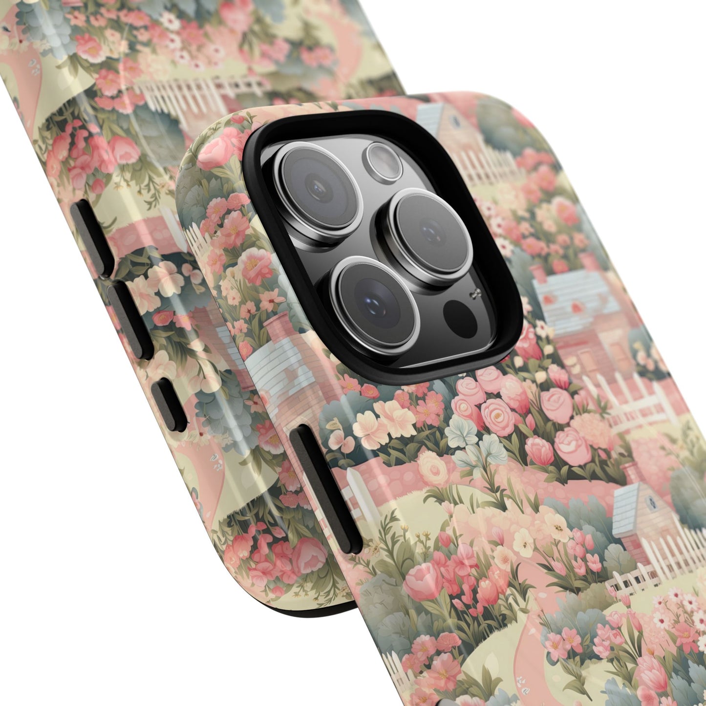 Pastel Garden Haven Tough iPhone Magnetic Case, Durable Protection, Flower Design, Gift for Her, Birthday, ,Phone Accessory, Spring Decor