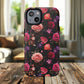 Starry Rose Garden Tough Magnetic Phone Case, Stylish Phone Cover, Gift for Her, Elegant Floral Design, Durable Phone Accessories