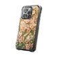 Floral Vintage Art Stained Glass Effect Nouveau Clear Magnetic Impact Case