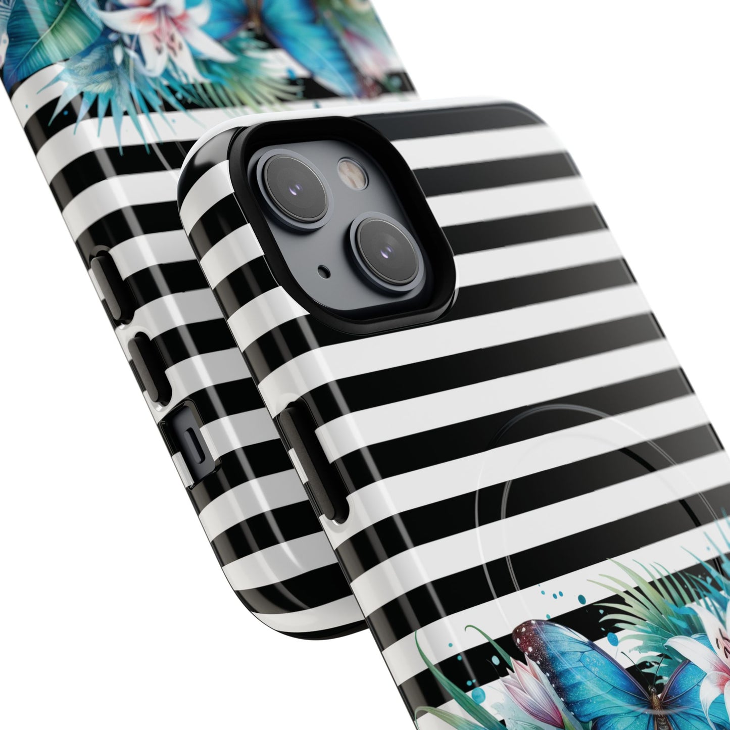 Wings of Wonder Tough iPhone Magnetic Case, Stylish Protection, Durable iPhone Cover, Butterfly Design Gift, Floral Case,Trendy Tech Accessory.