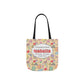 Personalized Doodle Daydream Composition Book Inspired Canvas Tote Bag with Colorful Straps, Cute School Bag, Eco-Friendly Tote, Back to School Shopping Bag, Teacher Gift Idea