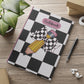 Black Checkered Charm Hardcover Notebook with Puffy Covers (PY)