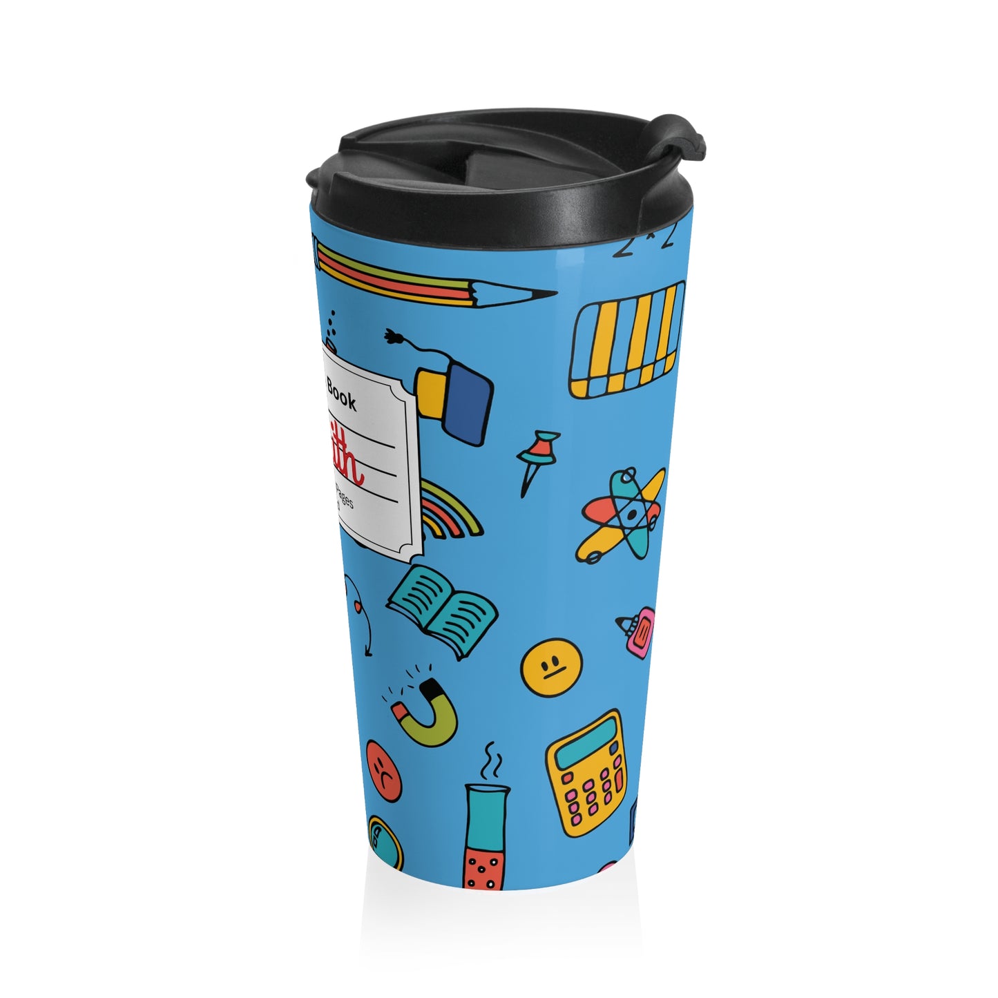 Customizable Classroom Couture Composition Book Inspired Travel Mug, Personalized Gift for Teachers, Back to School Drinkware, Christmas Present, Stylish Coffee Cup