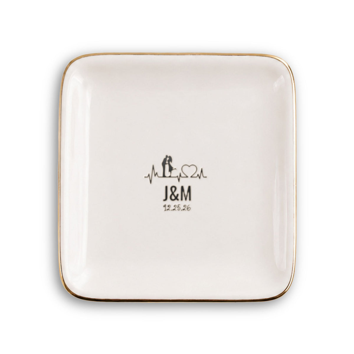 Personalized Ceramic Trinket Tray – Elegant Jewelry & Keepsake Dish