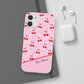 Personalized Cherry Blossom Dreams Flexi Case — Pink Retro Cherry iPhone® 7/8, 11, 12, 13, 14, 15, 16, 17, X/XS, SE, XR, Mini, Pro, Pro Max, Plus Cases.