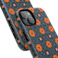 Saffron Tile Bloom Vibrant Floral Tough Magnetic iPhone Case, Durable iPhone Cover, Gift for Her, Floral Design, Unique iPhone Protection.