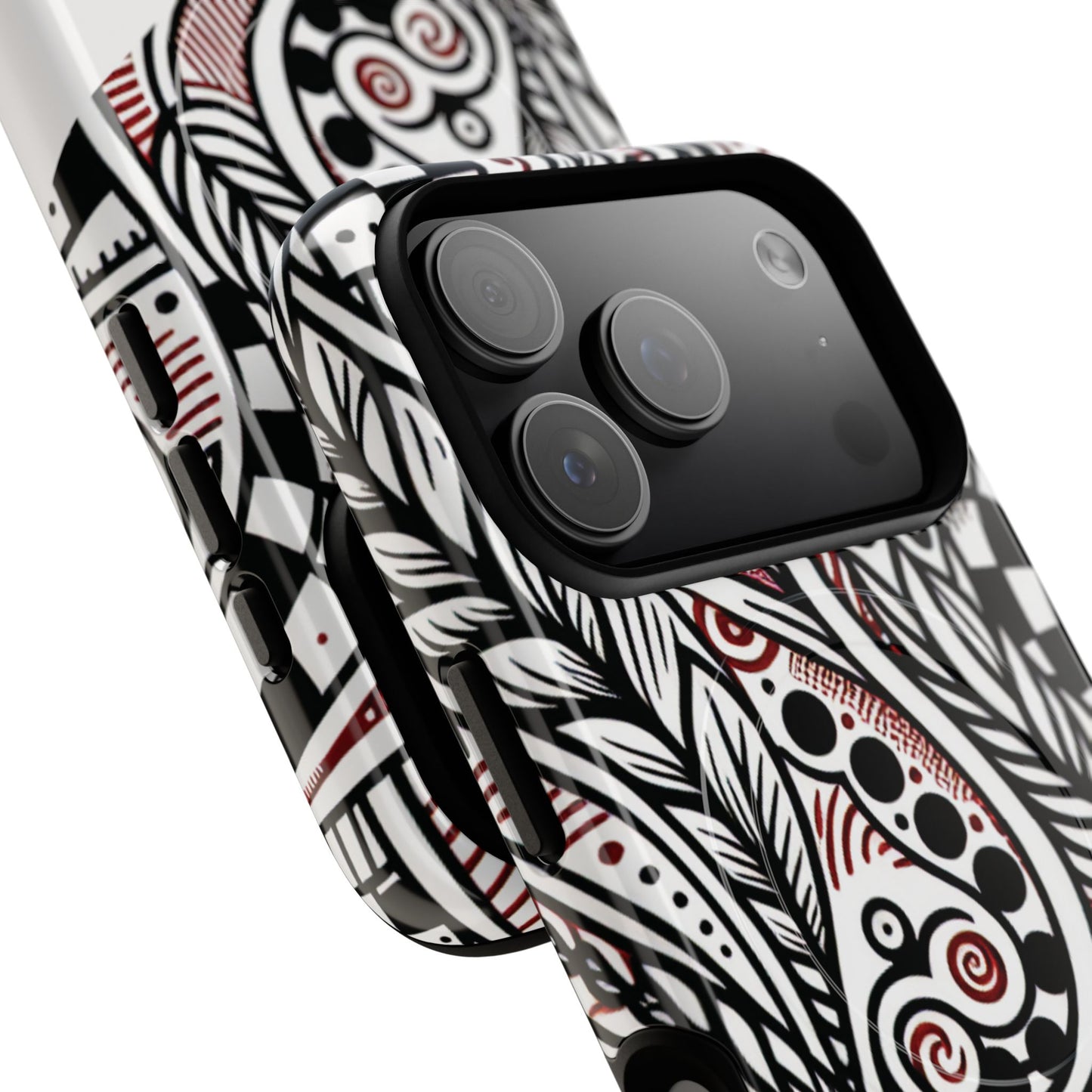 InkWhirl Fusion Stylish Tough Magnetic iPhone Case,  Unique Design, Gift for Him/Her, Trendy Accessory, Artist Collaboration, Durable Protection,Magsafe iPhone case