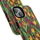 Floral Luminous Whirl Tough Magnetic iPhone Case, Stylish Protection for Everyday Life, Gift for Flower Lovers, Unique iPhone Accessory, Stained Glass iPhone Protection.