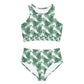 White Tropical Bliss Sporty Bikini Set (AOP)