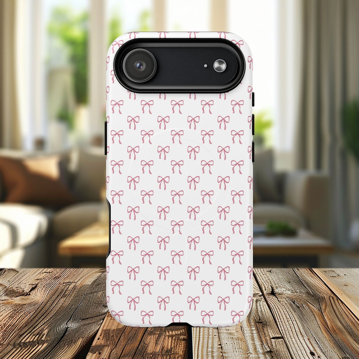 Blush Coquette Bow Bliss Magnetic iPhone Cases, Gift for Her, Cute iPhone Accessories, Fun Personalized Cases, Stylish Tech Gifts, Birthday Present
