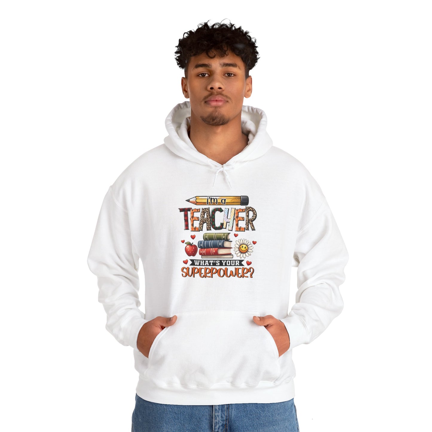 Teachers are Heros Unisex Heavy Blend™ Hooded Sweatshirt