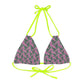 Pink Tropical Bliss Strappy Triangle Bikini Top (AOP)- (PY)