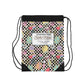 Composition Black Doodle Daydream Book Inspired Colorful ABC Drawstring Bag | Personalized College Ruled Tote | Kids School Gear | Fun Gym Sack | Back to School Accessory