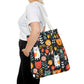 Whimsical Feline Garden Tote Bag (AOP)