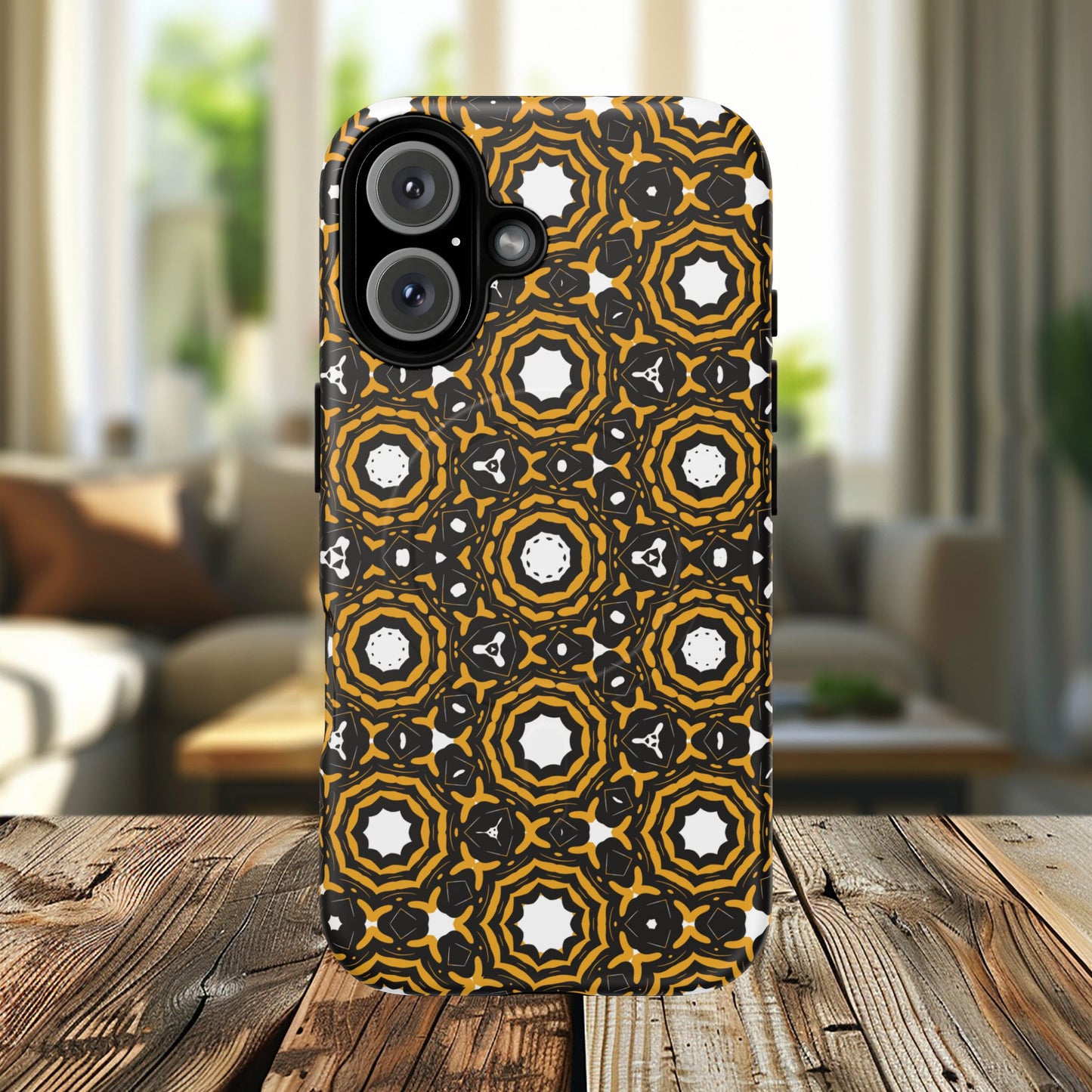Stylish Tough Magnetic Phone Case, Unique Pattern Phone Cover, Durable Magnetic Case, Trendy Tech Accessories, Gift for Phone Lovers