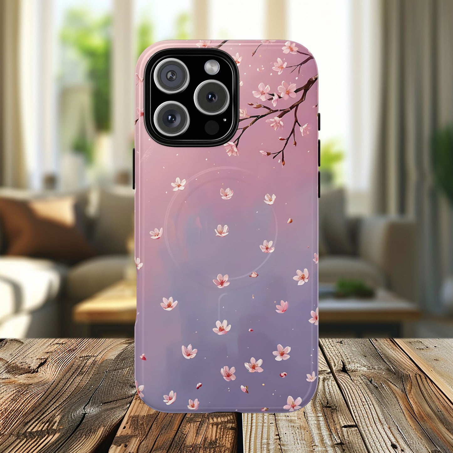 Tiny Cherry Blossom Floral Tough Magnetic Phone Cases, Durable Phone Cover, Floral Design Case, iPhone Protector, Cute Gift for Her